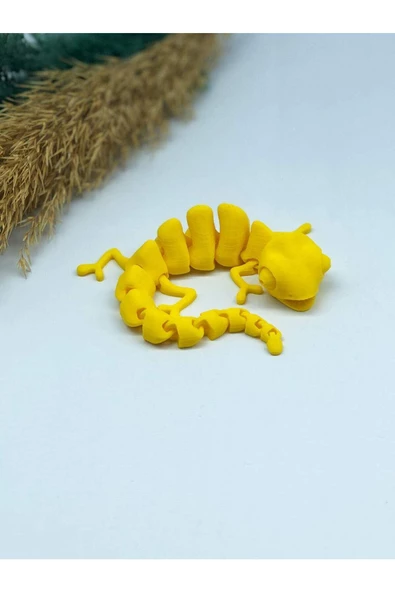 3d Hareketli Bukalemun Figürlü Oyuncak - Sarı - Resim 2