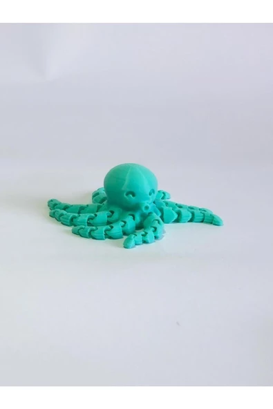 3 Boyutlu Hareketli Ahtapot Oyuncak & Masa Dekoru - Turkuaz - Resim 3
