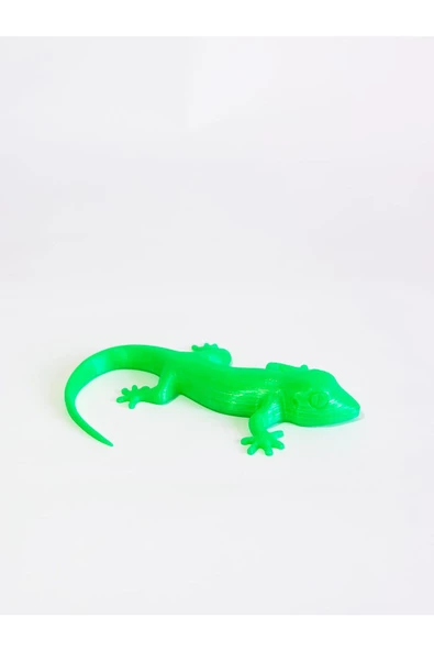 3d Kertenkele Gecko Figürlü Model Oyuncak - Neon Yeşili ürün görseli 1