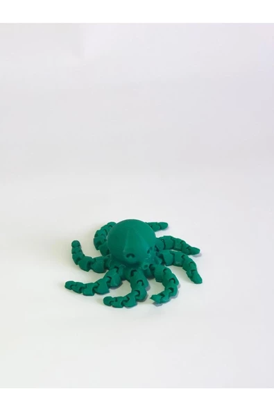 3 Boyutlu Hareketli Ahtapot Oyuncak & Masa Dekoru - Yeşil - Resim 2