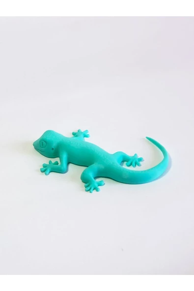 3d Kertenkele Gecko Figürlü Model Oyuncak - Turkuaz - Resim 2