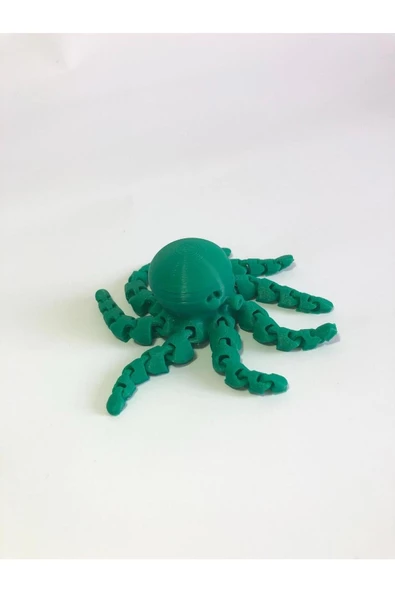 3 Boyutlu Hareketli Ahtapot Oyuncak & Masa Dekoru - Yeşil - Resim 4