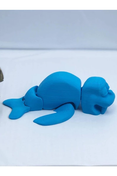 3d Hareketli Deniz Aygırı / Mors Figürlü Oyuncak - Mavi - 5