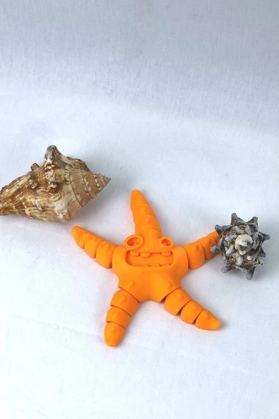 3d Hareketli Deniz Yıldızı Oyuncak - Turuncu ürün görseli 1