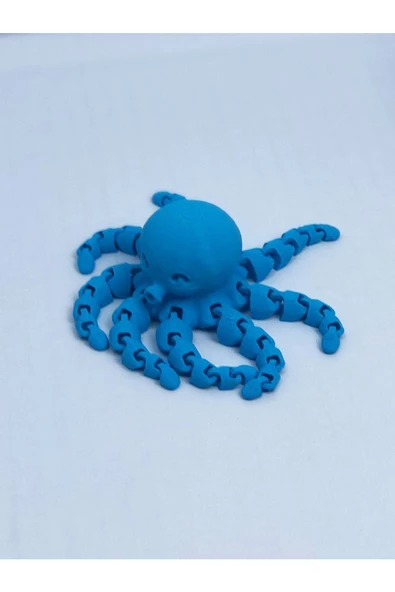 3 Boyutlu Hareketli Ahtapot Oyuncak & Masa Dekoru -mavi - Resim 8