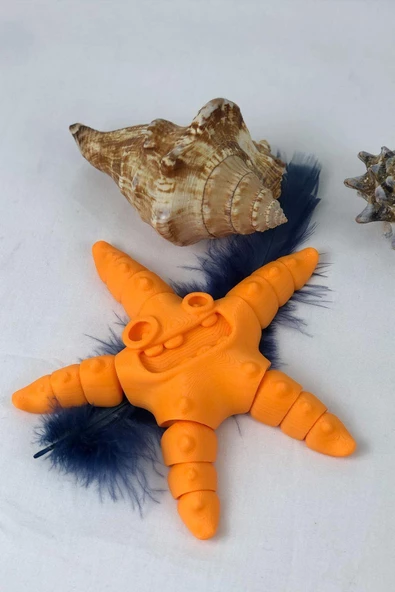 3d Hareketli Deniz Yıldızı Oyuncak - Turuncu - Resim 6