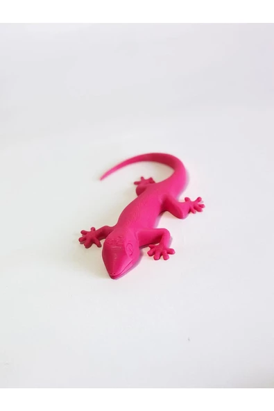 3d Kertenkele Gecko Figürlü Model Oyuncak - Pembe - 4