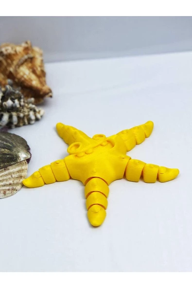 3d Hareketli Deniz Yıldızı Oyuncak - Sarı - 4