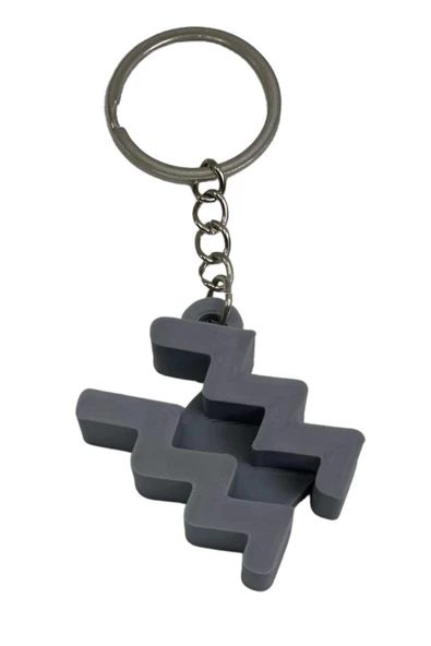 Kova Burcu Anahtarlık Gri ürün görseli 1