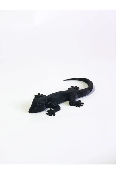 3d Kertenkele Gecko Figürlü Model Oyuncak - Siyah - Resim 2