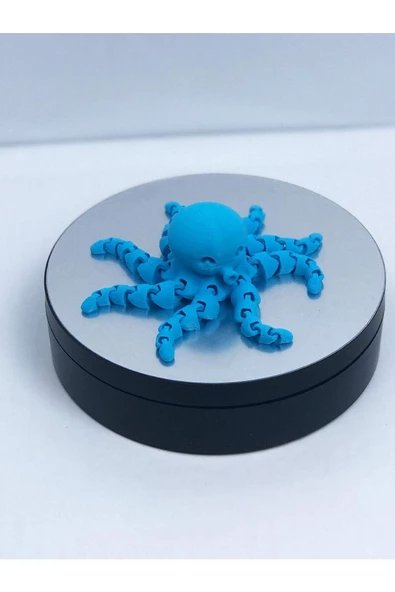 3 Boyutlu Hareketli Ahtapot Oyuncak & Masa Dekoru -mavi - Resim 4