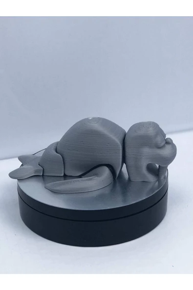 3d Hareketli Deniz Aygırı / Mors Figürlü Oyuncak - Gri ürün görseli 1