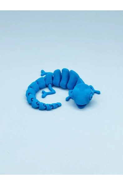 3d Hareketli Bukalemun Figürlü Oyuncak - Mavi - Resim 3