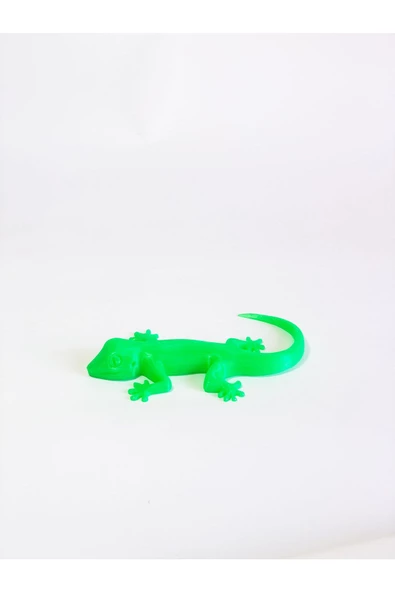 3d Kertenkele Gecko Figürlü Model Oyuncak - Neon Yeşili - Resim 3
