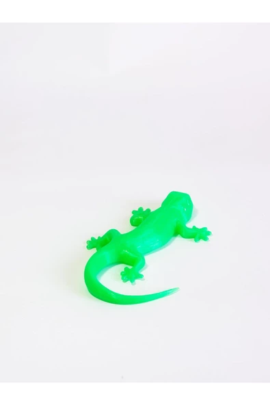 3d Kertenkele Gecko Figürlü Model Oyuncak - Neon Yeşili - Resim 2