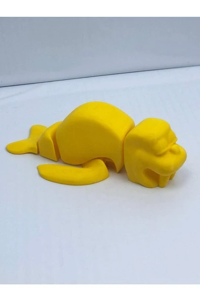 3d Hareketli Deniz Aygırı / Mors Figürlü Oyuncak - Sarı ürün görseli 1