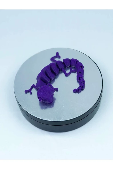 3d Hareketli Bukalemun Figürlü Oyuncak - Mor - Resim 5