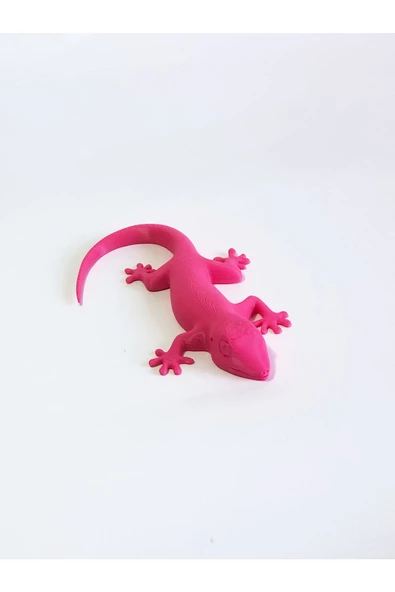 3d Kertenkele Gecko Figürlü Model Oyuncak - Pembe