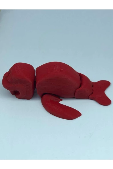 3d Hareketli Deniz Aygırı / Mors Figürlü Oyuncak - Kırmızı - Resim 2