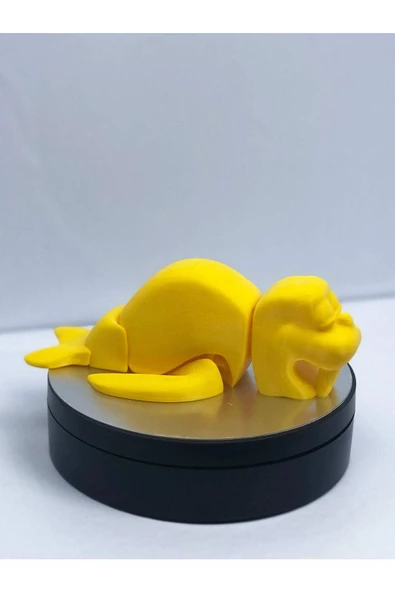 3d Hareketli Deniz Aygırı / Mors Figürlü Oyuncak - Sarı - Resim 5