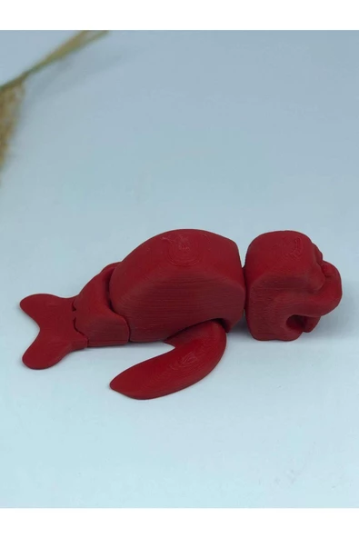 3d Hareketli Deniz Aygırı / Mors Figürlü Oyuncak - Kırmızı - Resim 3