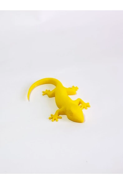 3d Kertenkele Gecko Figürlü Model Oyuncak - Sarı - Resim 4
