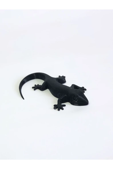3d Kertenkele Gecko Figürlü Model Oyuncak - Siyah - Resim 3