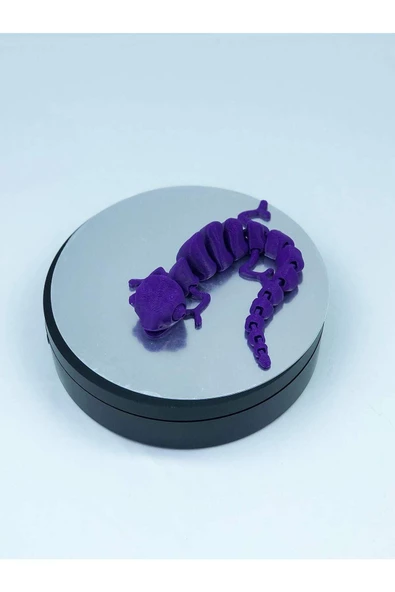 3d Hareketli Bukalemun Figürlü Oyuncak - Mor - Resim 4