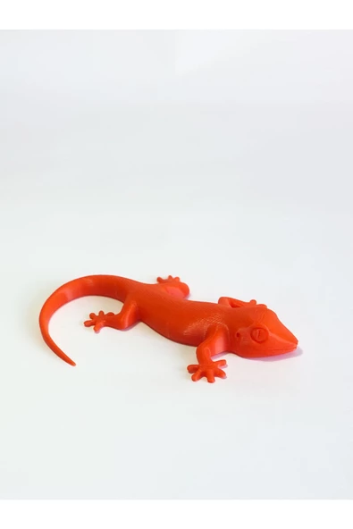 3d Kertenkele Geko Figürlü Model Oyuncak - Turuncu - Resim 4