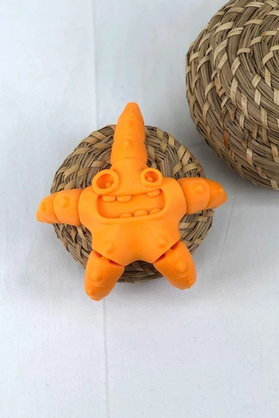 3d Hareketli Deniz Yıldızı Oyuncak - Turuncu - Resim 4