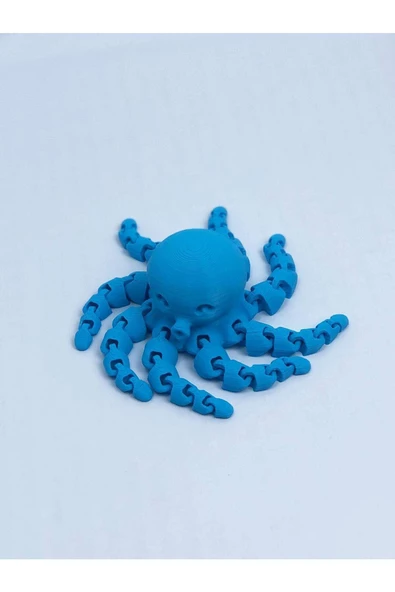 3 Boyutlu Hareketli Ahtapot Oyuncak & Masa Dekoru -mavi - Resim 6