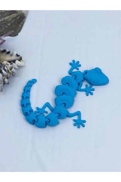 3d Hareketli Oyuncak Kertenkele- Mavi - Resim 7