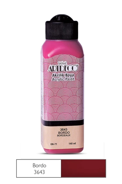 Artdeco Akrilik Boya 140 Ml Bordo