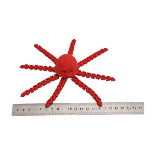 3d Hareketli Sevimli Deniz Anası Oyuncak & Masa Dekoru -kırmızı - Resim 5