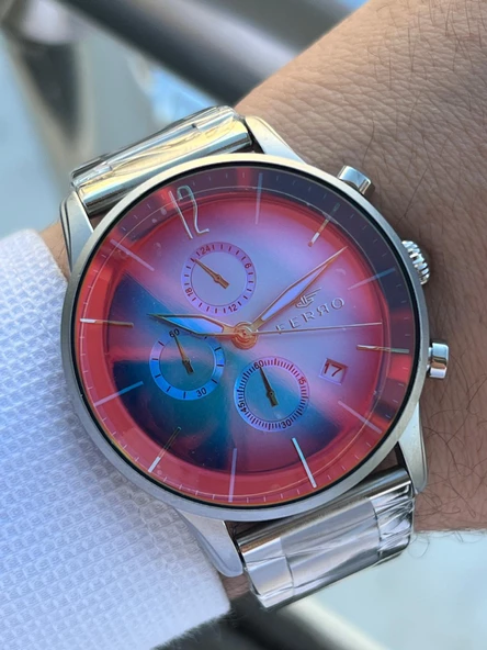 Ferro Çelik Kordon İç Fonksiyonları Aktif Chronograph 30 Mt Su Geçirmez Erkek Kol Saati EFM.339.K ürün görseli