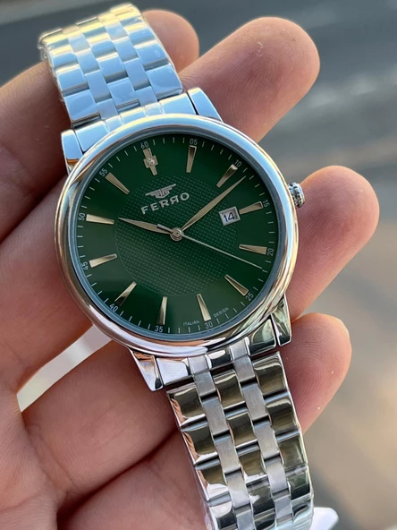 Ferro Çelik Kordon İyon Kaplama Kasa Tasarım Seri 30 Mt Su Geçirmez Erkek Kol Saati EFM.1147.A6 - Resim 3