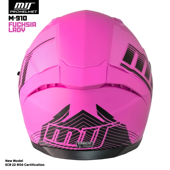 MTS M-910 FUCHSIA LADY GÜNEŞ VİZÖRLÜ KASK (GÖKKUŞAĞI CAMLI) - 3