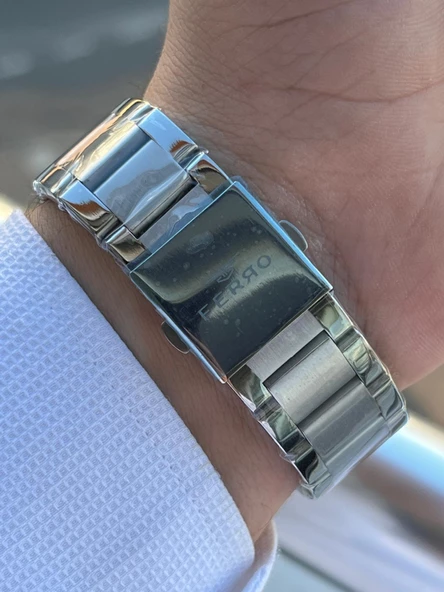 Ferro Çelik Kordon İç Fonksiyonları Aktif Chronograph 30 Mt Su Geçirmez Erkek Kol Saati EFM.339.K - Resim 5