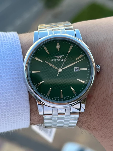 Ferro Çelik Kordon İyon Kaplama Kasa Tasarım Seri 30 Mt Su Geçirmez Erkek Kol Saati EFM.1147.A6 - Resim 2