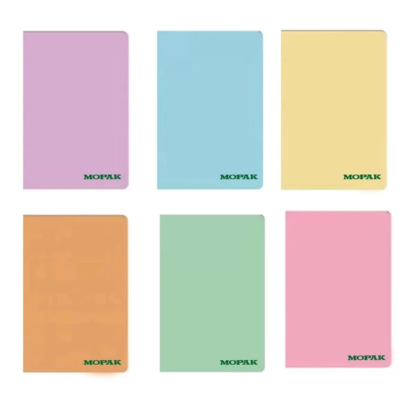 Mopak A4 Plastik Kapak Defter 40 Yaprak Pastel 3 Çizgili + 3 Kareli