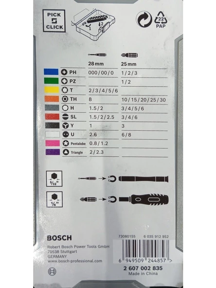 Bosch 42 Parça Hassas Vidalama Ucu Set - 4