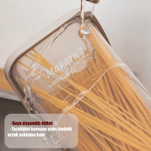 Porsima 1034 Rainbow 32'lı Etiketli Renkli Kapaklı Gıda Kavanoz Saklama Kabı Seti Erzak Kabı Organizer - 3