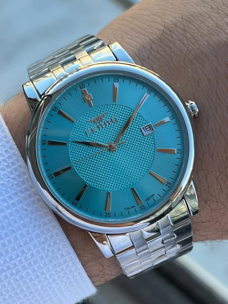 Ferro Çelik Kordon İyon Kaplama Kasa Tasarım Seri 30 Mt Su Geçirmez Erkek Kol Saati EFM.401.T5 ürün görseli