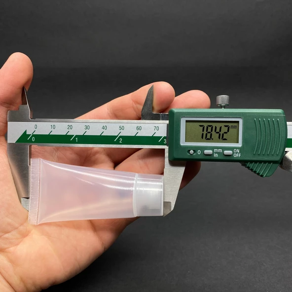 Şeffaf Boş Krem Tüpü 20ml , Vidalı Kapaklı Merhem Tüpü ,  Şeffaf Lipgloss Tüp 20 ml x 3 Adet - Resim 3