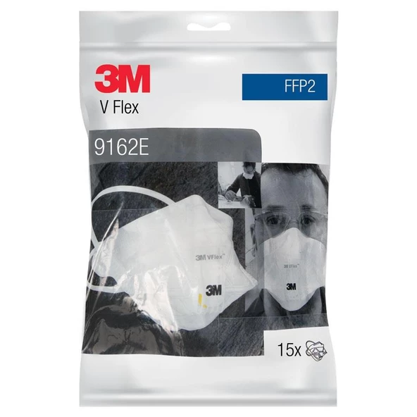 3M 9162E FFP2 Ventilli Toz Maskesi 15li Paket - 2