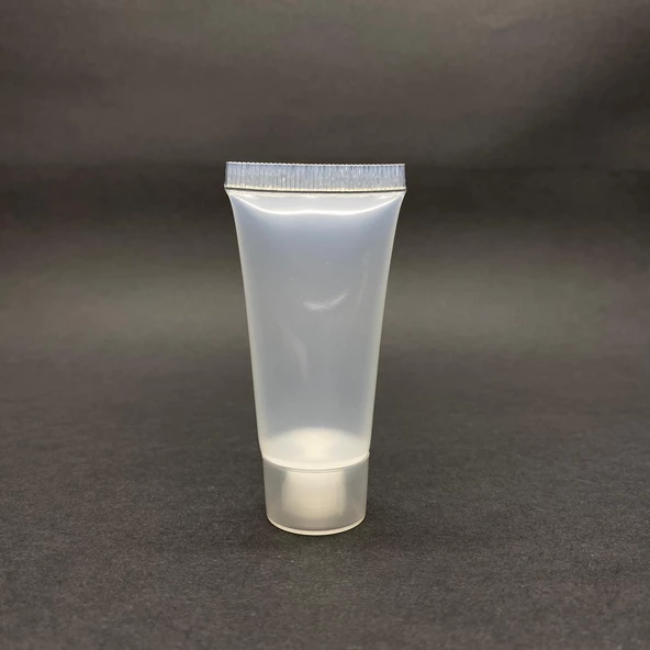 Şeffaf Boş Krem Tüpü 20ml , Vidalı Kapaklı Merhem Tüpü ,  Şeffaf Lipgloss Tüp 20 ml x 3 Adet - Resim 2