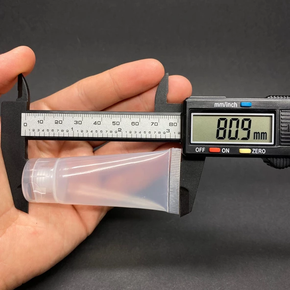 Şeffaf Boş Krem Tüpü 20ml , Fliptop Kapaklı Merhem Tüpü ,  Şeffaf Lipgloss Tüp 20 ml x 3 Adet - Resim 3