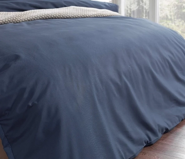 Doqu Home Pure Line Nevresim Takımı Çift Kişilik - Lacivert - 4