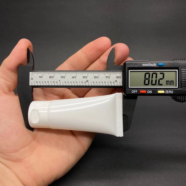 Beyaz Boş Krem Tüpü 20ml , Fliptop Kapaklı Merhem Tüpü ,  Beyaz Lipgloss Tüp 20 ml x 3 Adet - Resim 3