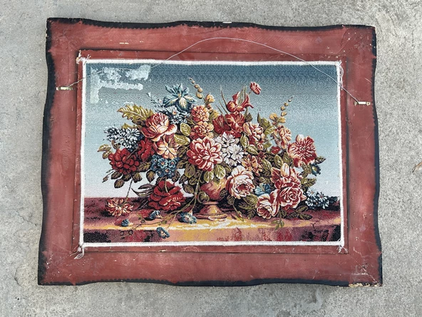 Solmayan Güzellikler Adlı İran Tebriz Halı Tablo 94x74cm - Duvar Halı Kilim Tablo - 9